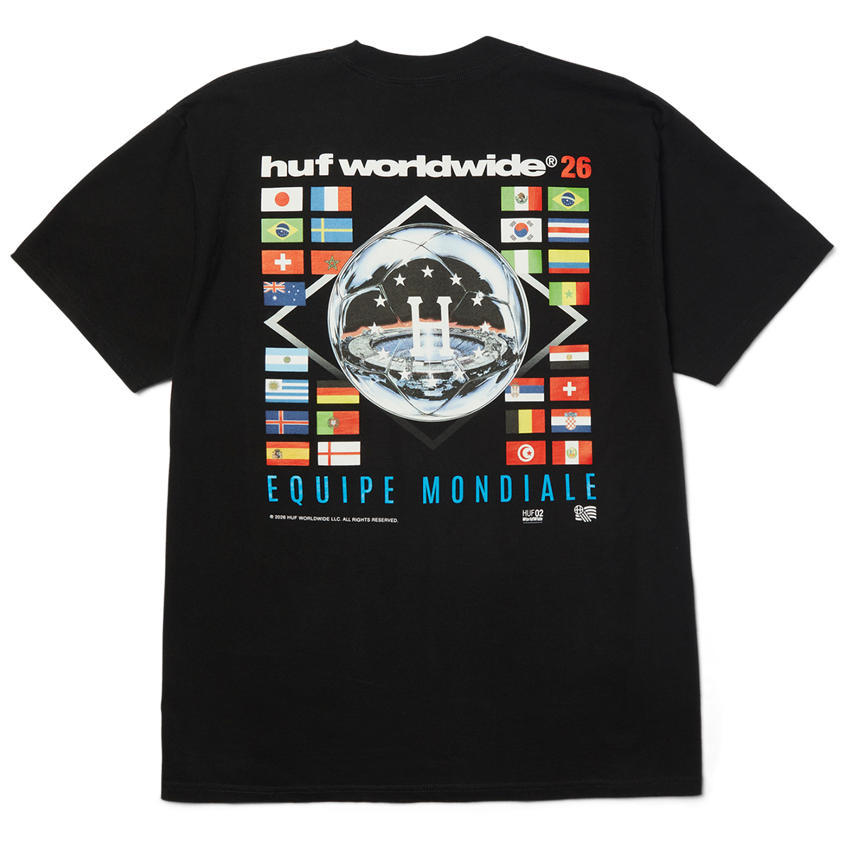 HUF Equipe Mondiale T-Shirt Black