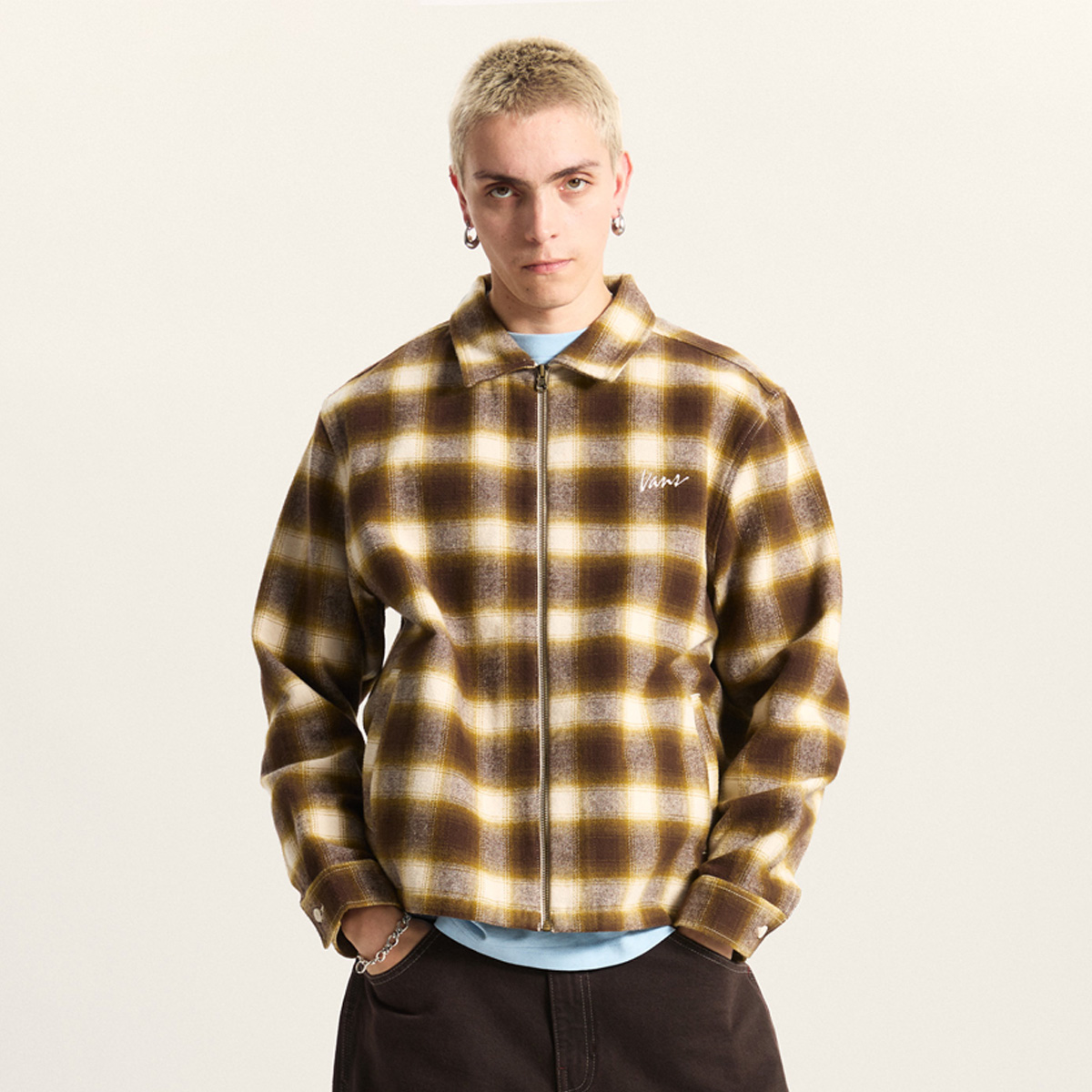 Vans Crestmont Plaid Shacket Oatmeal