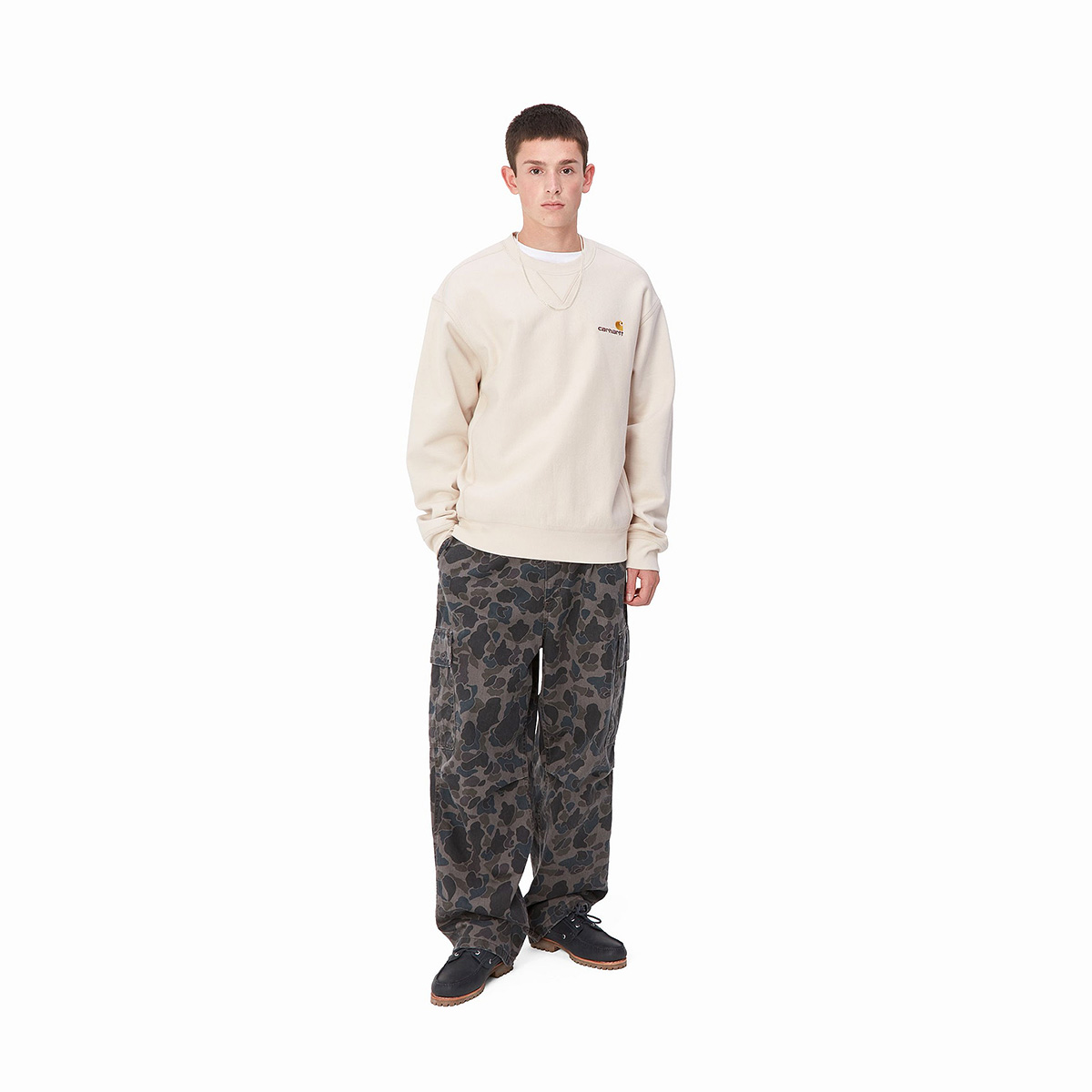 Carhartt WIP American Script Sweater Moonbeam