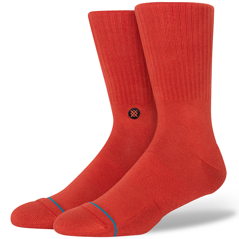 Stance Icon Socks Dark red