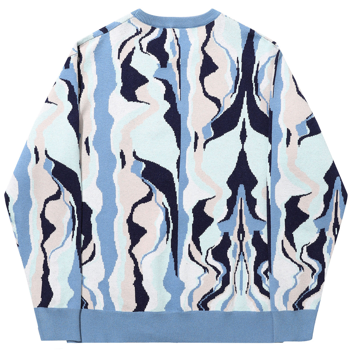 Helas Mirage Knit Crewneck Sweater Blue