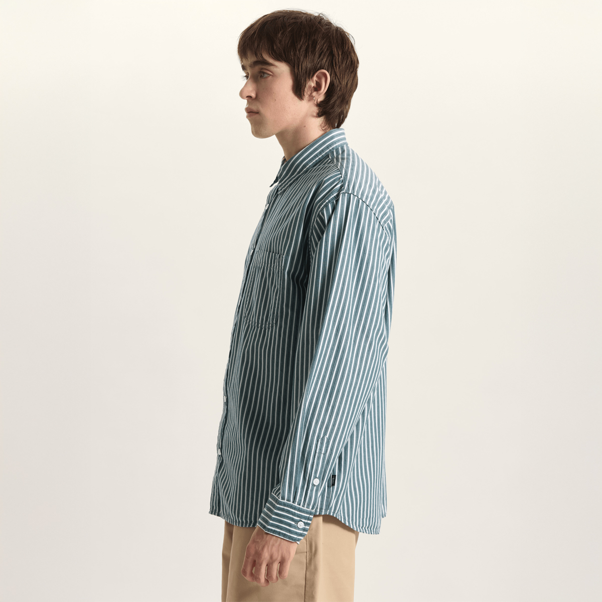 Vans Dobby Stripe Longsleeve Shirt Mystic Moss