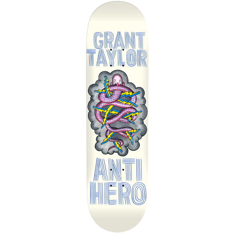 Anti Hero Taylor Hug The Pavement Skateboard Deck White 8.38 Anti Hero Taylor Hug The Pavement Skateboard Deck White 8.38