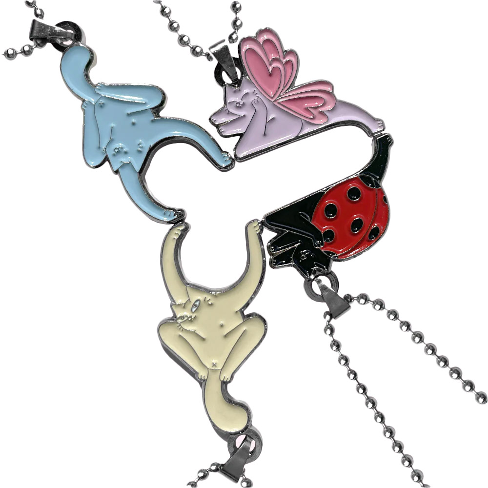 Leon Karssen Quadriple Bff Pendant Set Silver