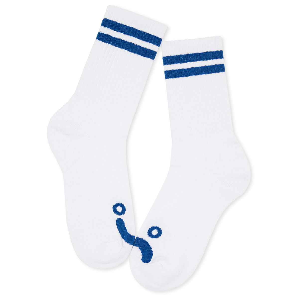 Polar Rib Socks Happy Sad White/Blue