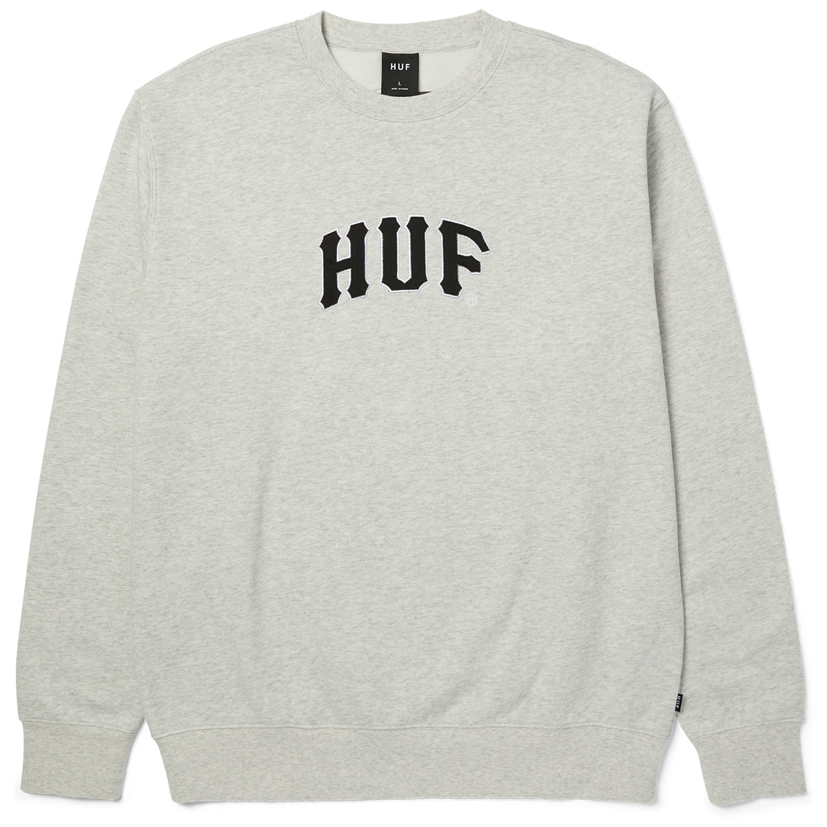HUF Arch Applique Sweater Ash HUF Arch Applique Sweater Ash