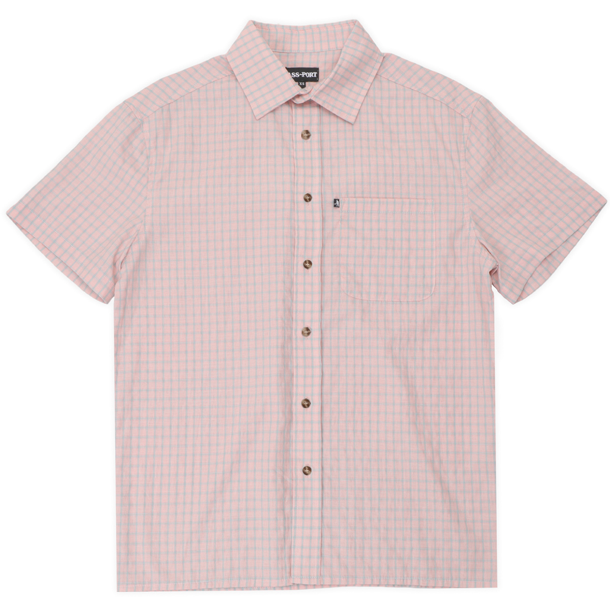 Pass Port Workers Check Shirt Light Pink