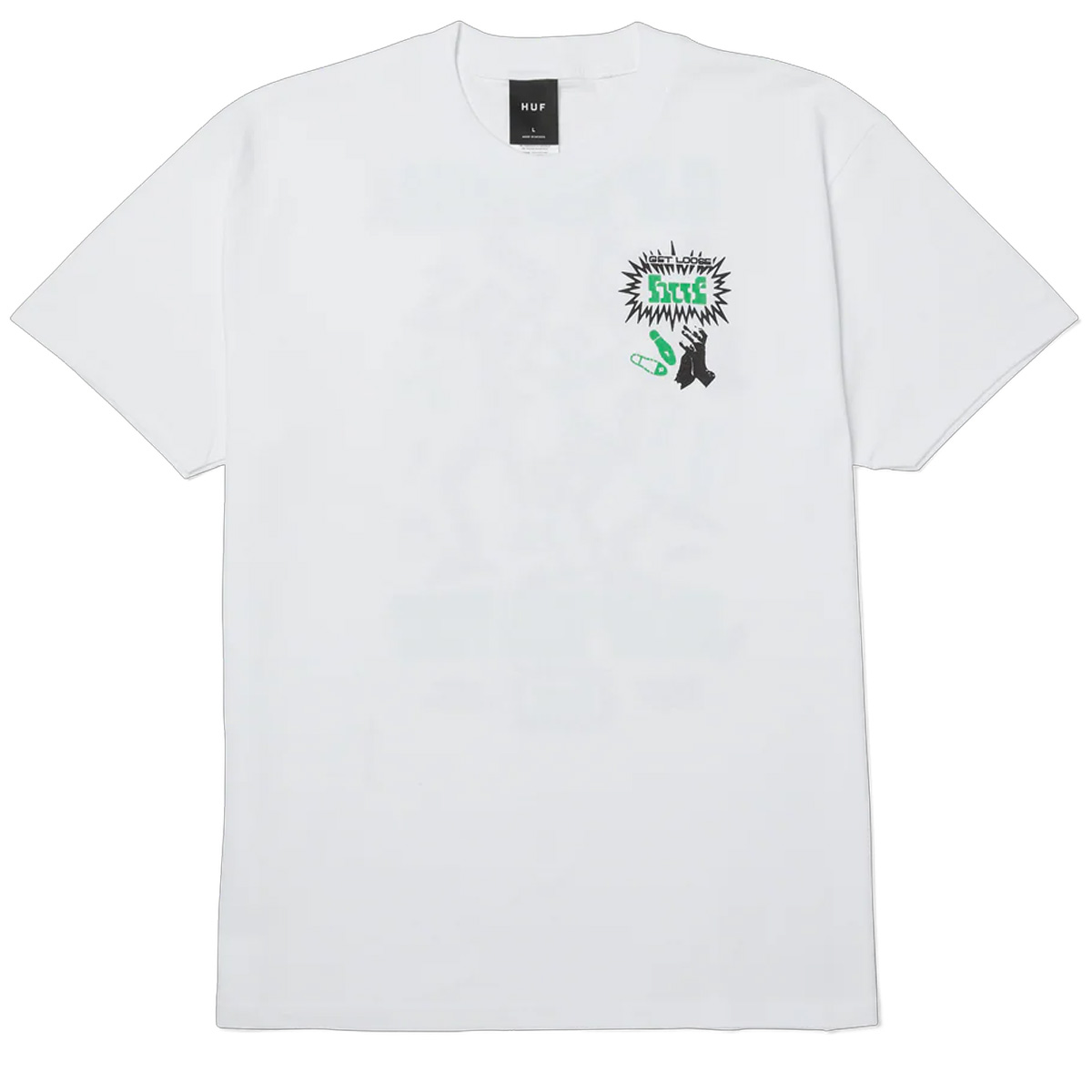 HUF Everybody Get Loose T-Shirt White HUF Everybody Get Loose T-Shirt White