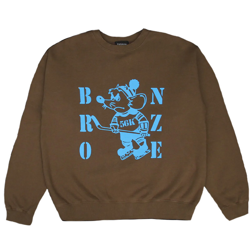 BRONZE 56K Rat Crewneck Crewneck Sweater Brown