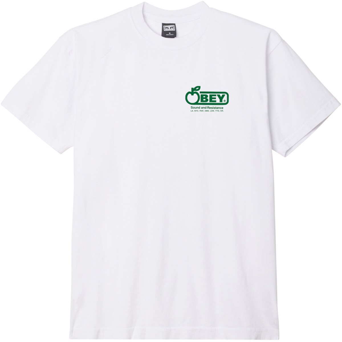 Obey Sound & Resistance T-Shirt White Obey Sound & Resistance T-Shirt White