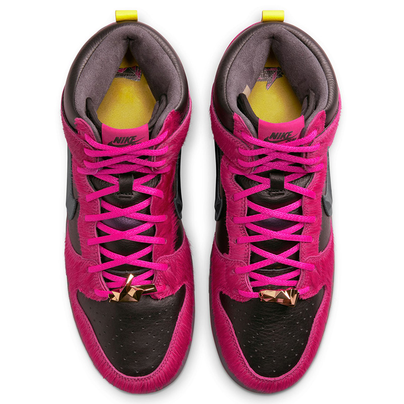 Nike SB Dunk High x Run The Jewels Active Pink/Black/Metallic Gold Nike SB Dunk High x Run The Jewels Active Pink/Black/Metallic Gold