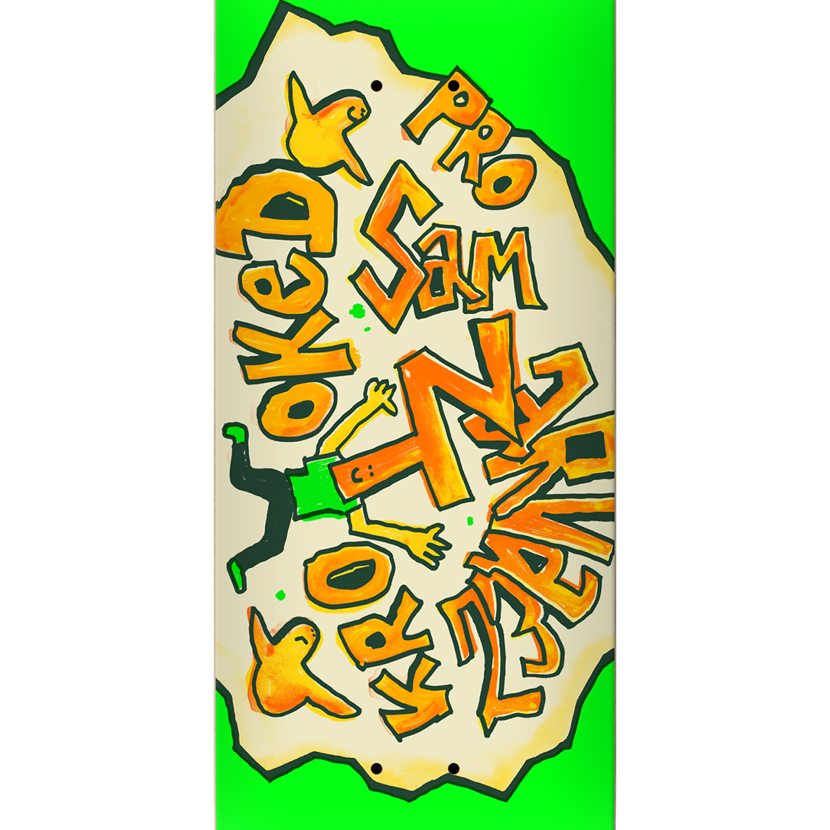 Krooked Sam Green Sam Skateboard Deck Green 8.5