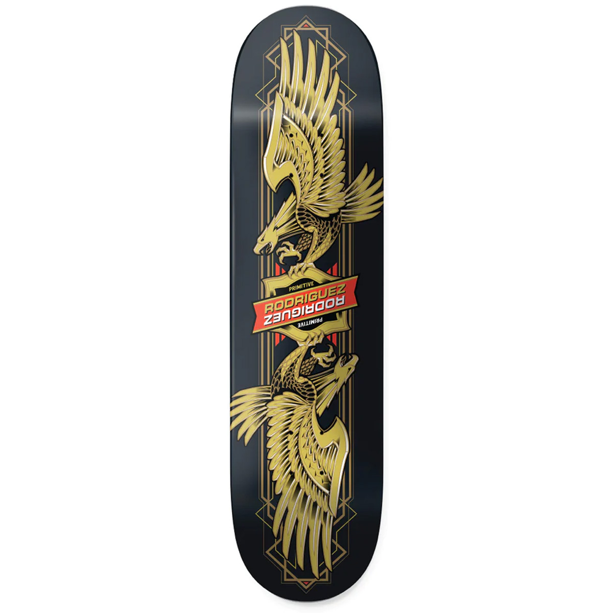 Primitive Rodriguez Eagle Twin Nose Deck Black 8.25