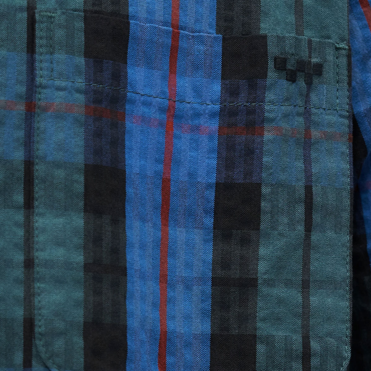 Vans Seersucker Plaid Shirt Royal Cobalt/Mystic Moss