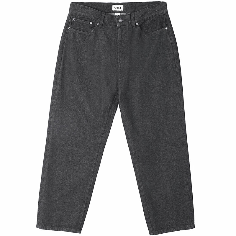 Obey Hardwork Denim Pants Faded Black Obey Hardwork Denim Pants Faded Black