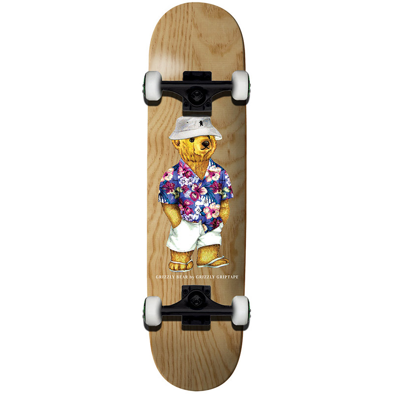 Grizzly Hamptons Bear Complete Skateboard Brown 8.0