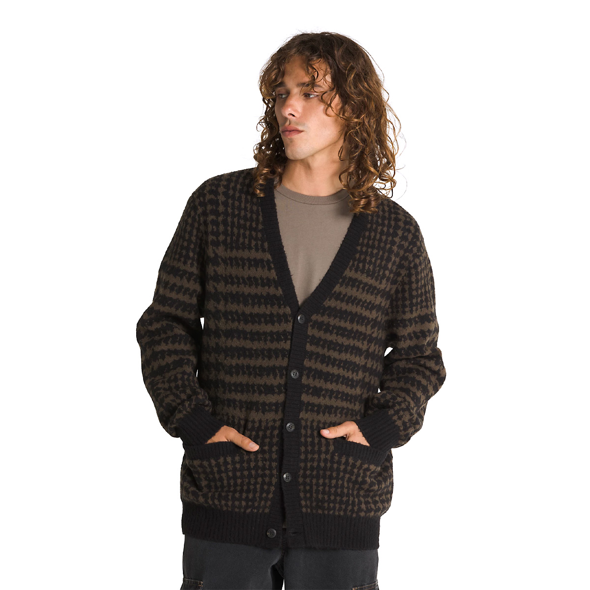 Vans Houndstooth Cardigan Black/Turkish Coffee Vans Houndstooth Cardigan Black/Turkish Coffee