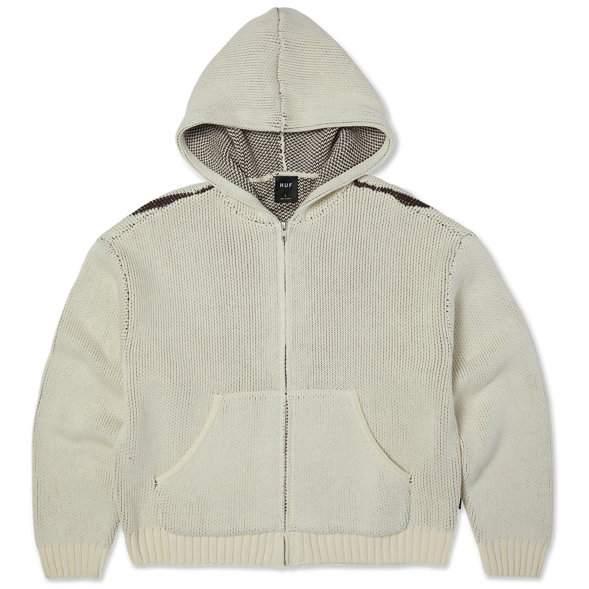 HUF Token Zip Hooded Sweater Bleach