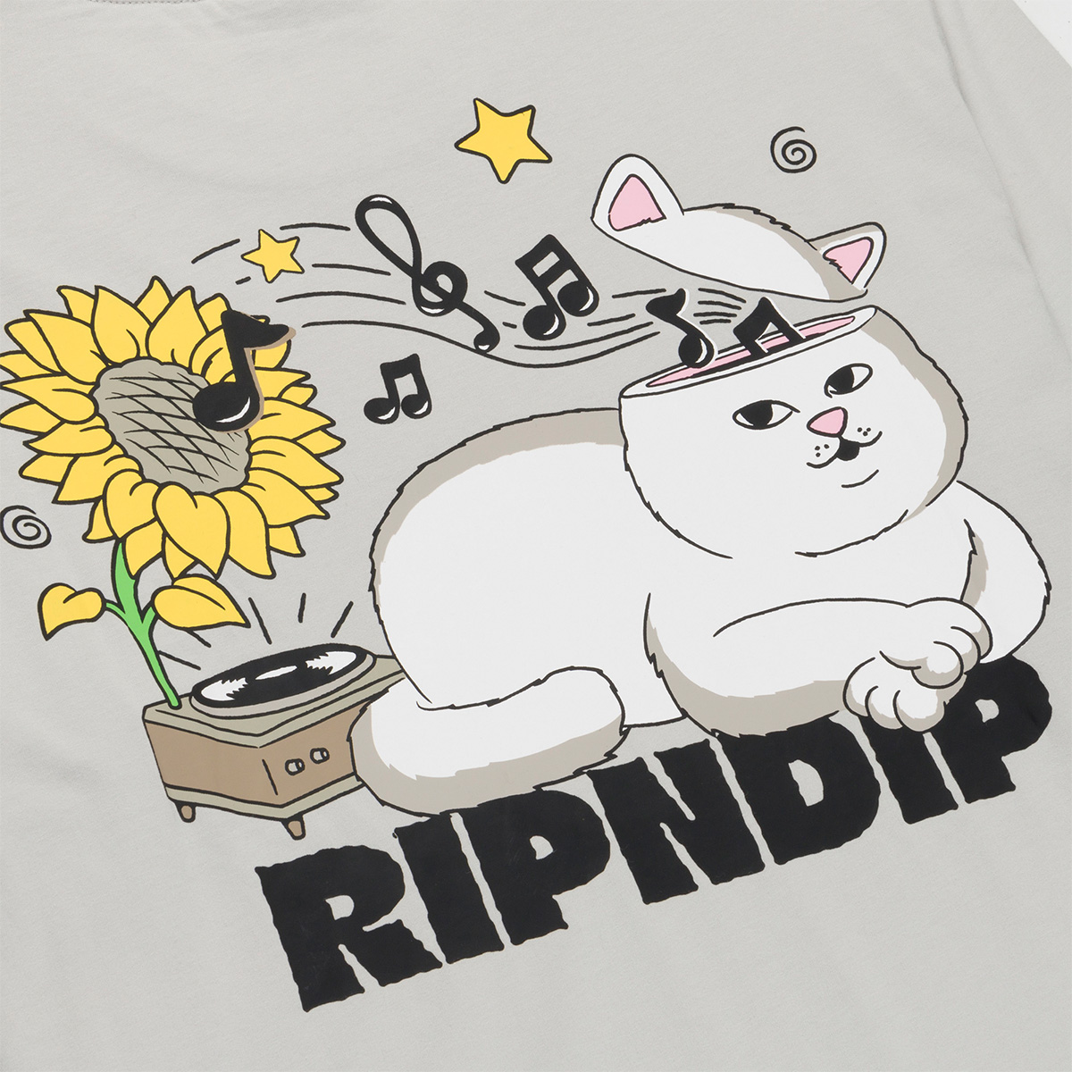 RipnDip No Music No Life Longsleeve T-Shirt Grey RipnDip No Music No Life Longsleeve T-Shirt Grey