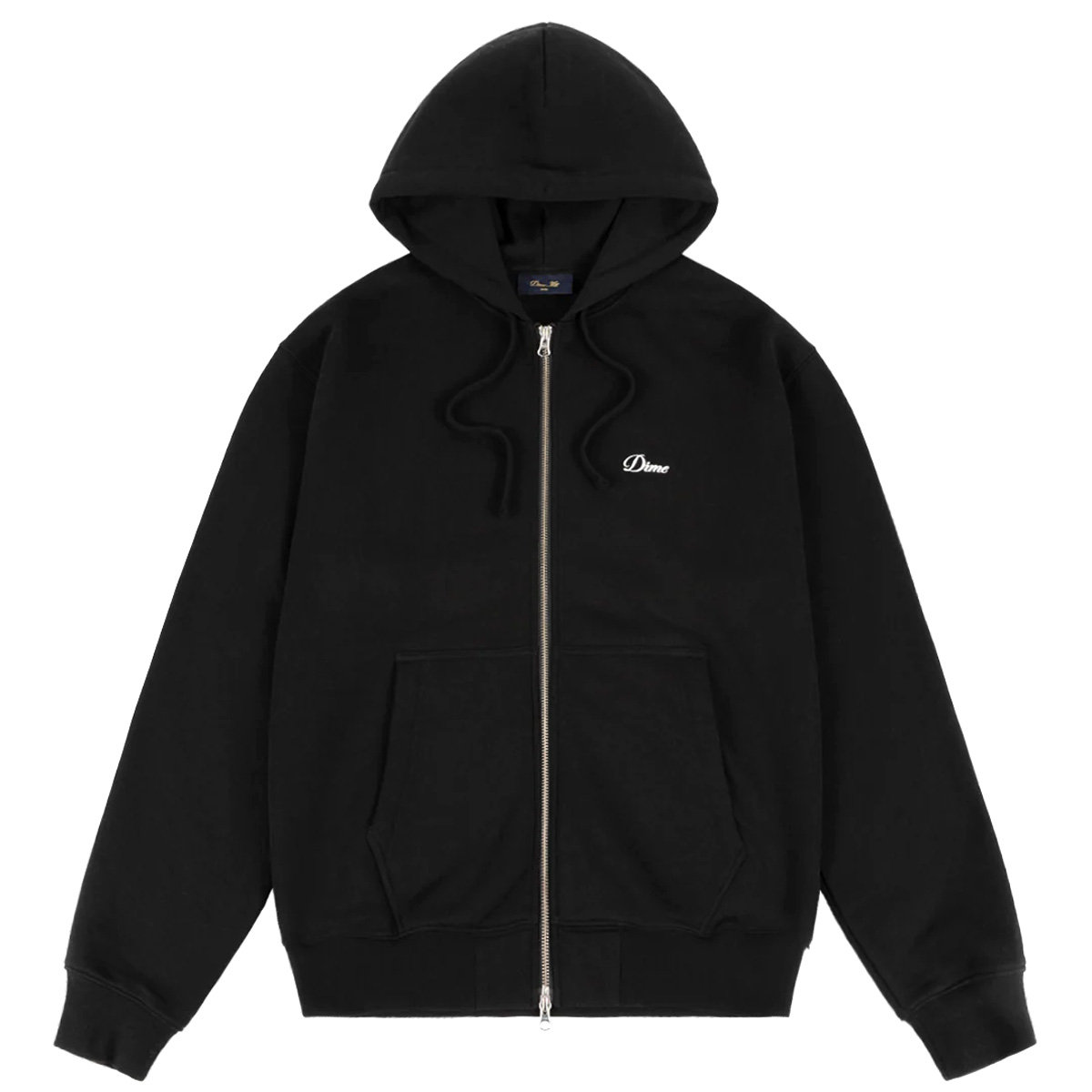 Dime Cursive Zip Hooded Sweater Black Dime Cursive Zip Hooded Sweater Black