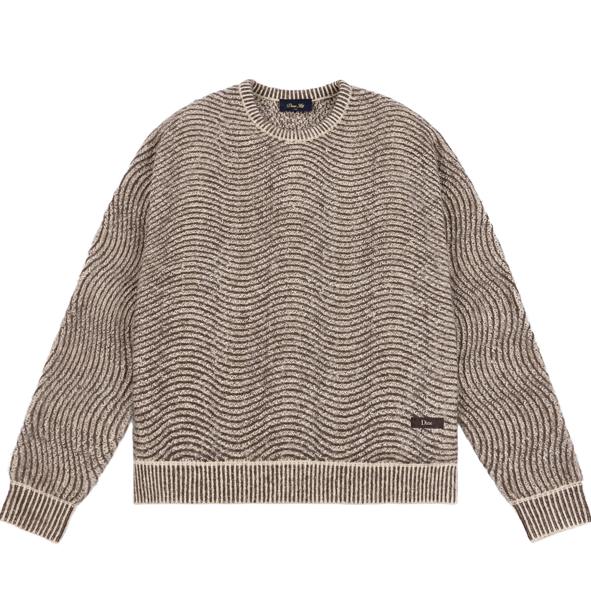 Dime Mohair Wave Knit Sweater Camel Dime Mohair Wave Knit Sweater Camel