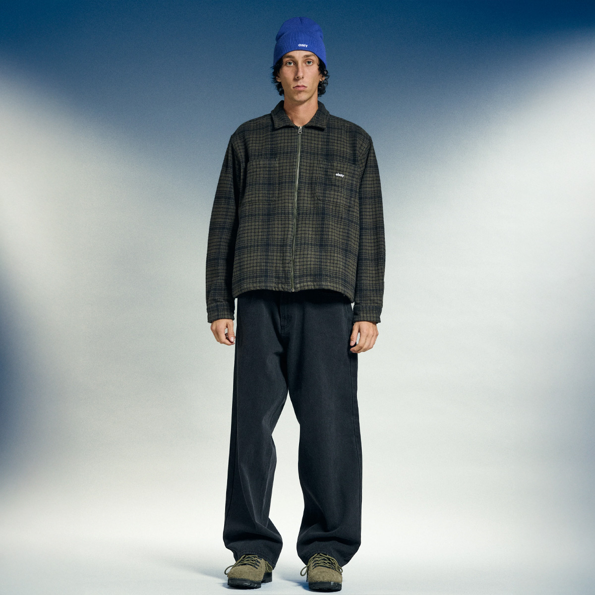 Obey Parker Zip Shirt Jacket Rosin