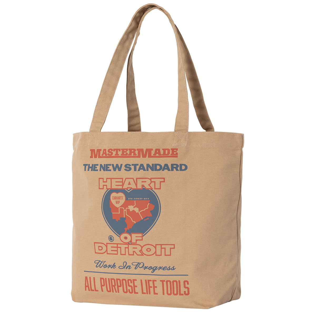 Carhartt WIP Canvas Graphic Tote Bag Arcan Print Dusty H Brown Carhartt WIP Canvas Graphic Tote Bag Arcan Print Dusty H Brown