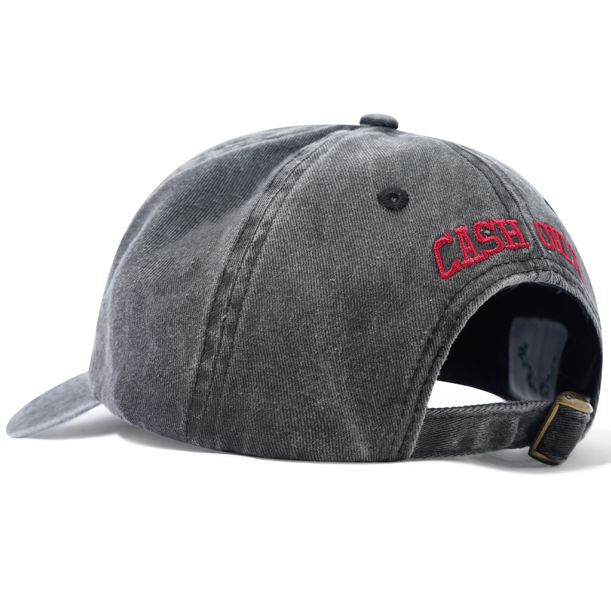 Cash Only Campus 6 Panel Cap Washed Black Cash Only Campus 6 Panel Cap Washed Black