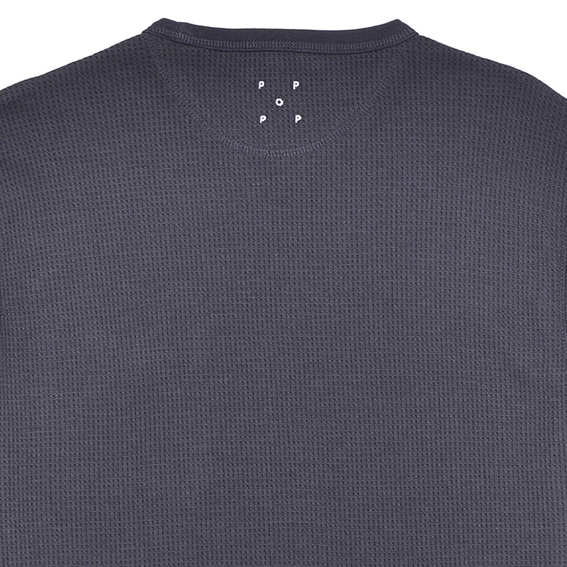 Pop Trading Company X Dickies Waffle Longsleeve T-Shirt Charcoal Grey