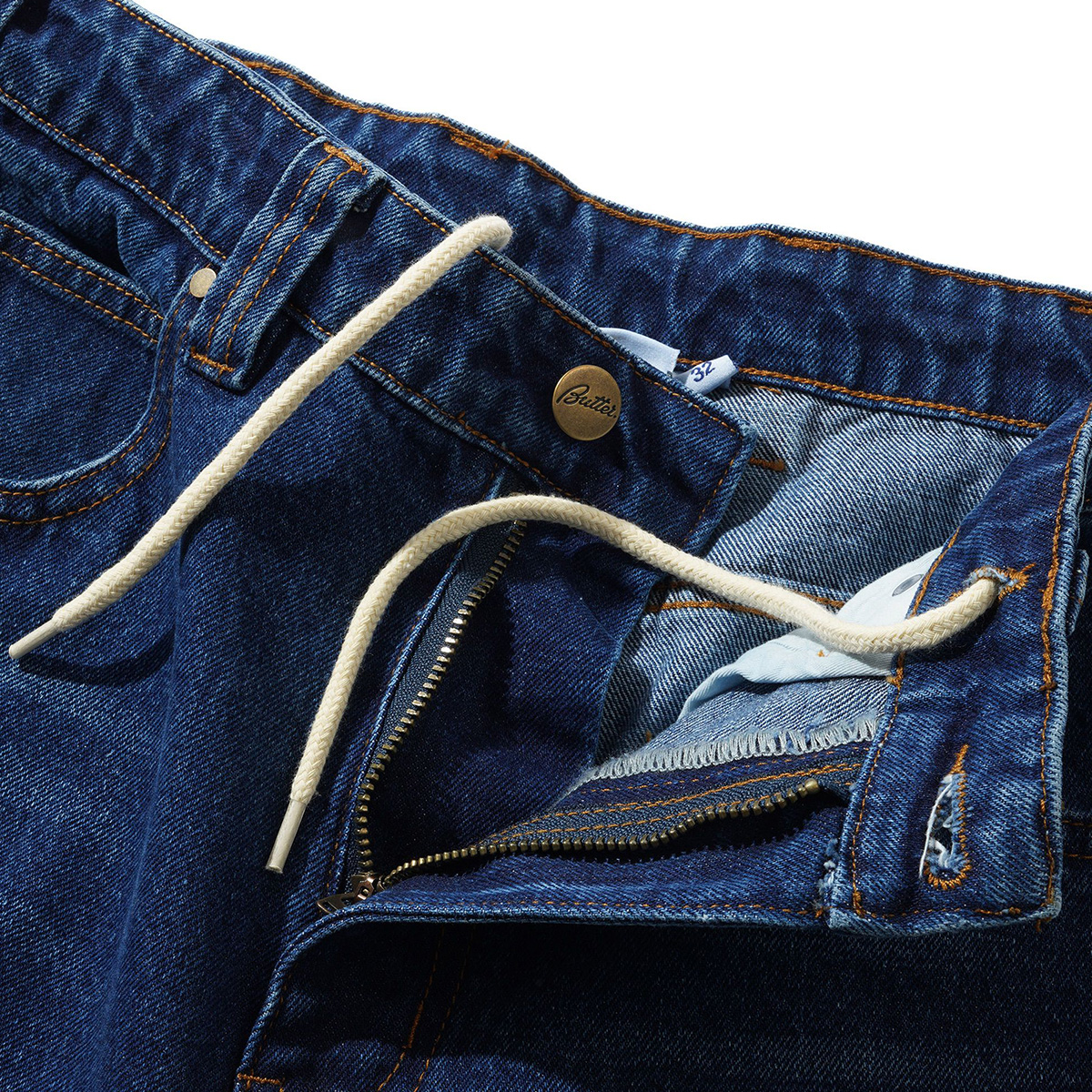 Butter Goods Weathergear Denim Jeans Repaired Indigo Butter Goods Weathergear Denim Jeans Repaired Indigo