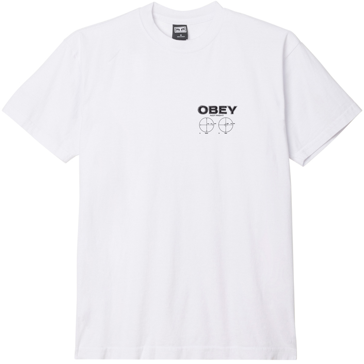 Obey Not Right T-Shirt White Obey Not Right T-Shirt White