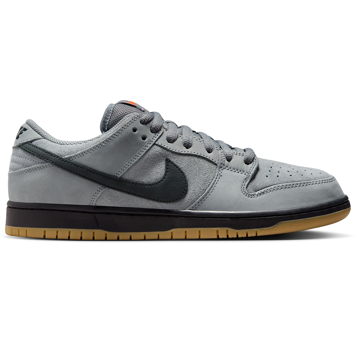 Nike SB Dunk Low Pro Cool Grey/Black-Cool Grey-Dk Grey-Gum Lt Brown-Safety Orange Nike SB Dunk Low Pro Cool Grey/Black-Cool Grey-Dk Grey-Gum Lt Brown-Safety Orange