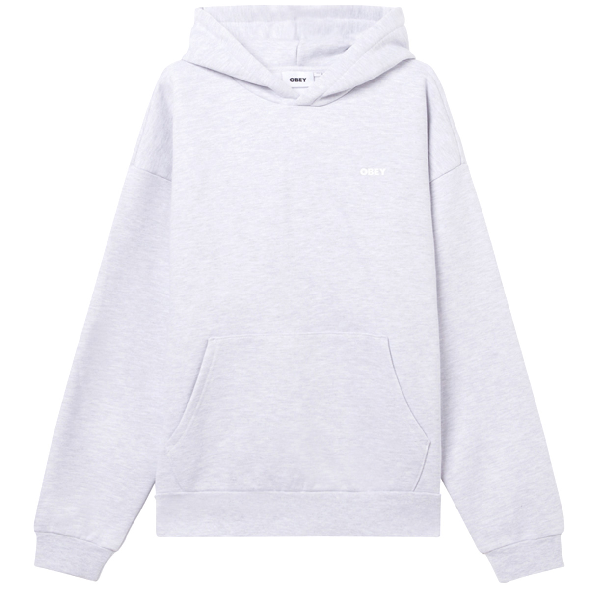 Obey Bold Star Extra Heavy Hooded Sweater Ash Grey Obey Bold Star Extra Heavy Hooded Sweater Ash Grey