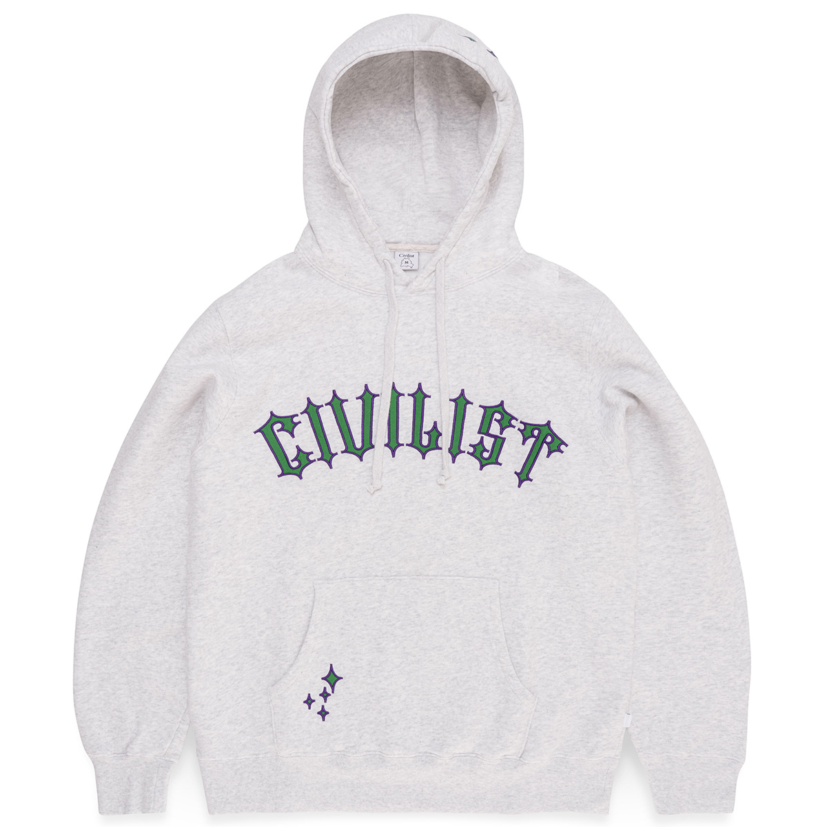 Civilist Spike Hooded Sweater Light Heather Grey
