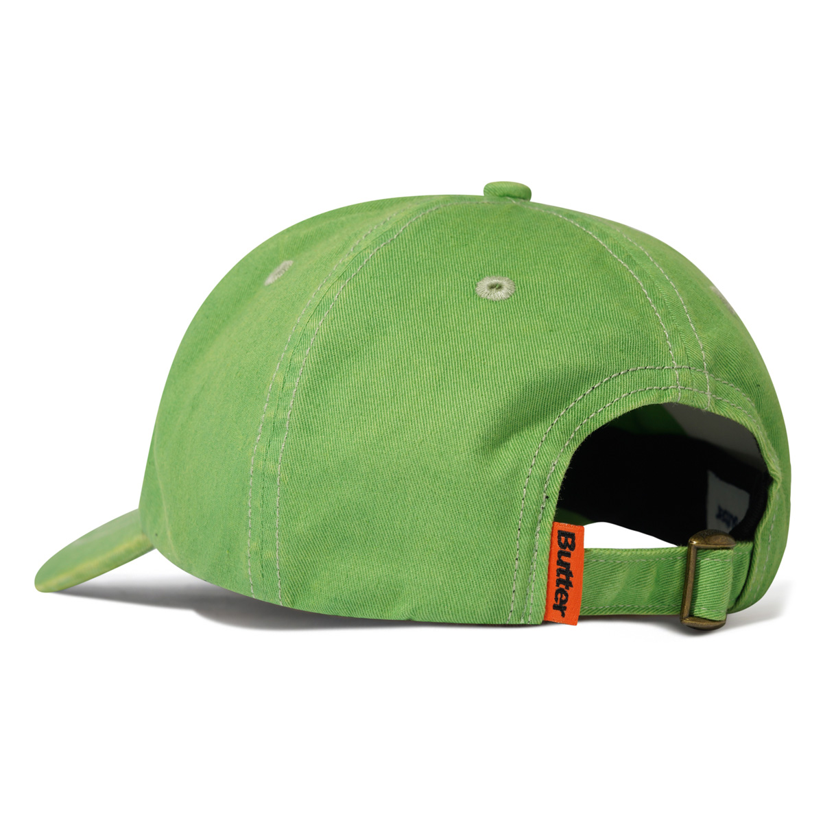 Butter Goods Rounded Logo 6 Panel Cap Washed Green