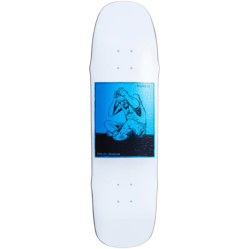 Madness Stressed R7 Skateboard Deck White/Blue 8.5