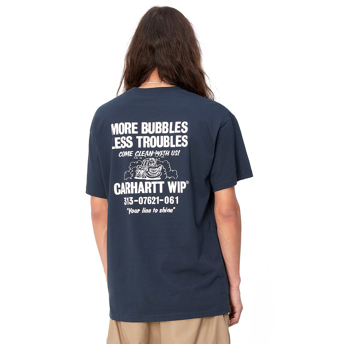 Carhartt WIP Less Troubles T-Shirt Blue/Wax