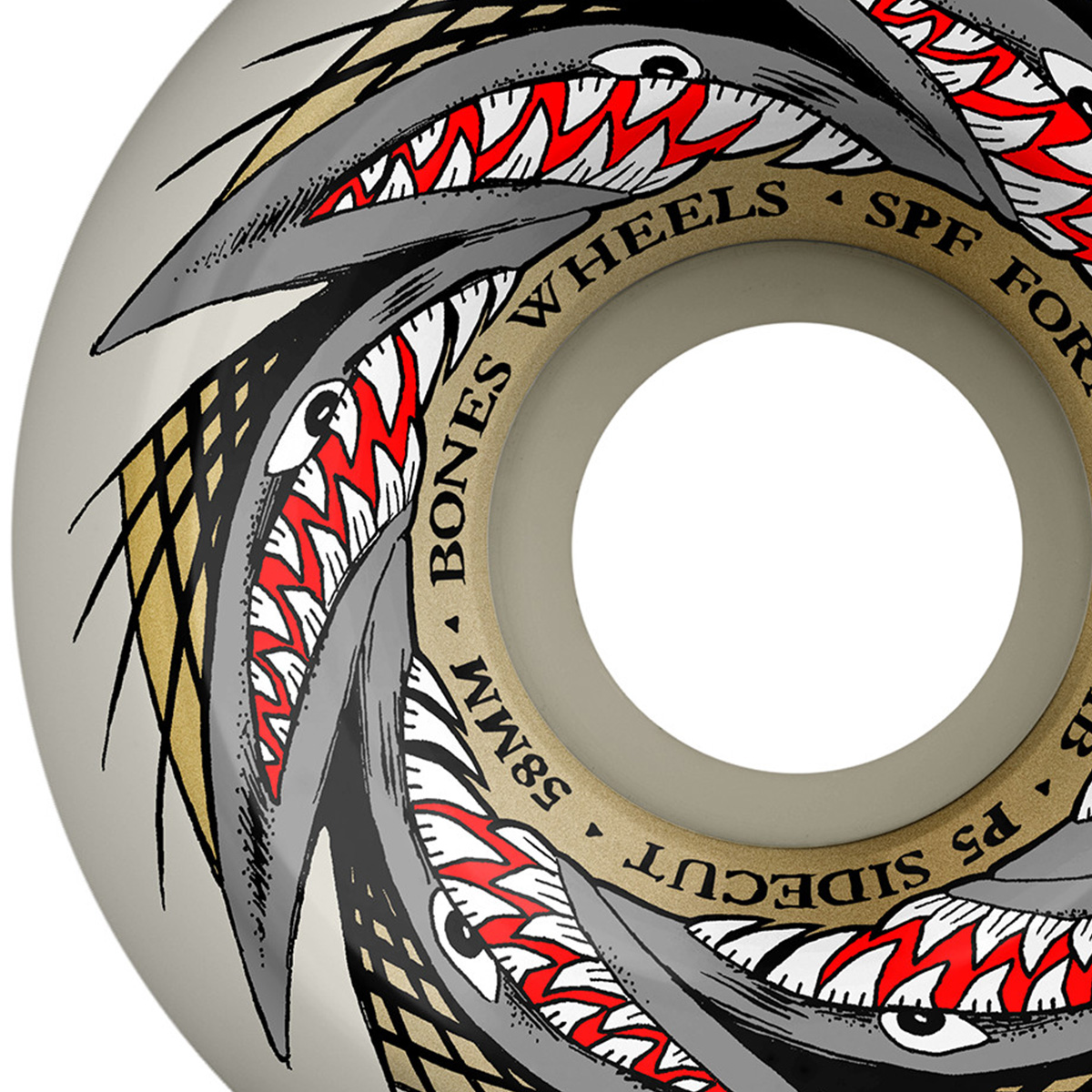 Bones SPF Pool Sharknado P5 Sidecut Wheels 81B 58mm Bones SPF Pool Sharknado P5 Sidecut Wheels 81B 58mm