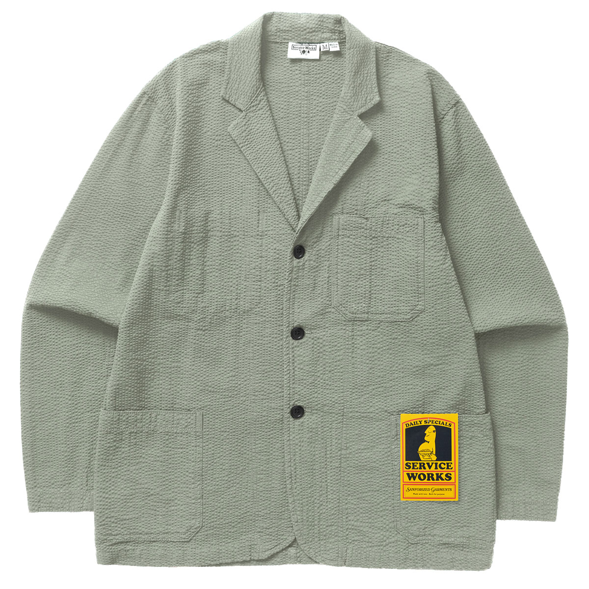 Service Works Seersucker Server Suit Jacket Sage