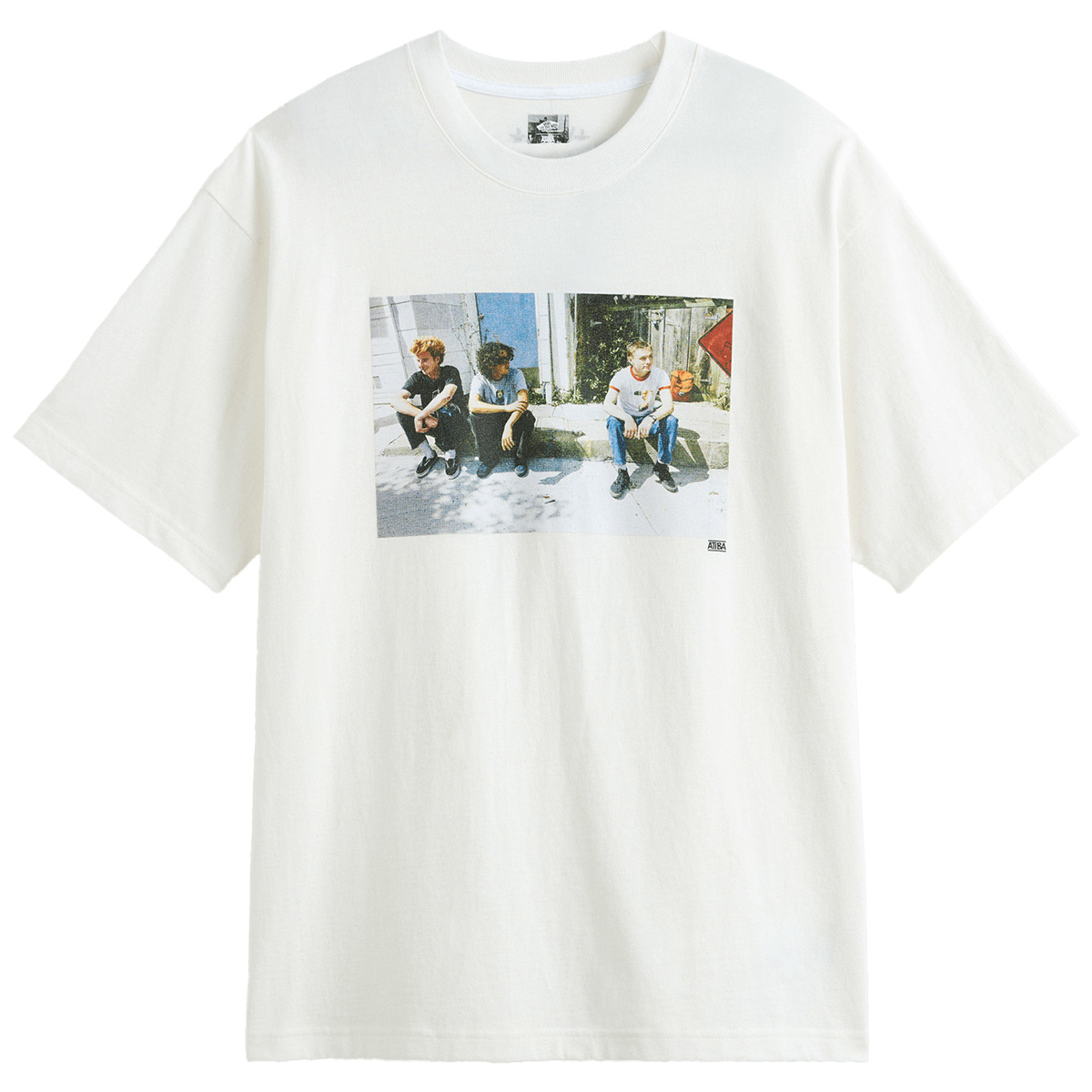 Vans Skate Atiba Haze Curb Crew T-Shirt White Vans Skate Atiba Haze Curb Crew T-Shirt White