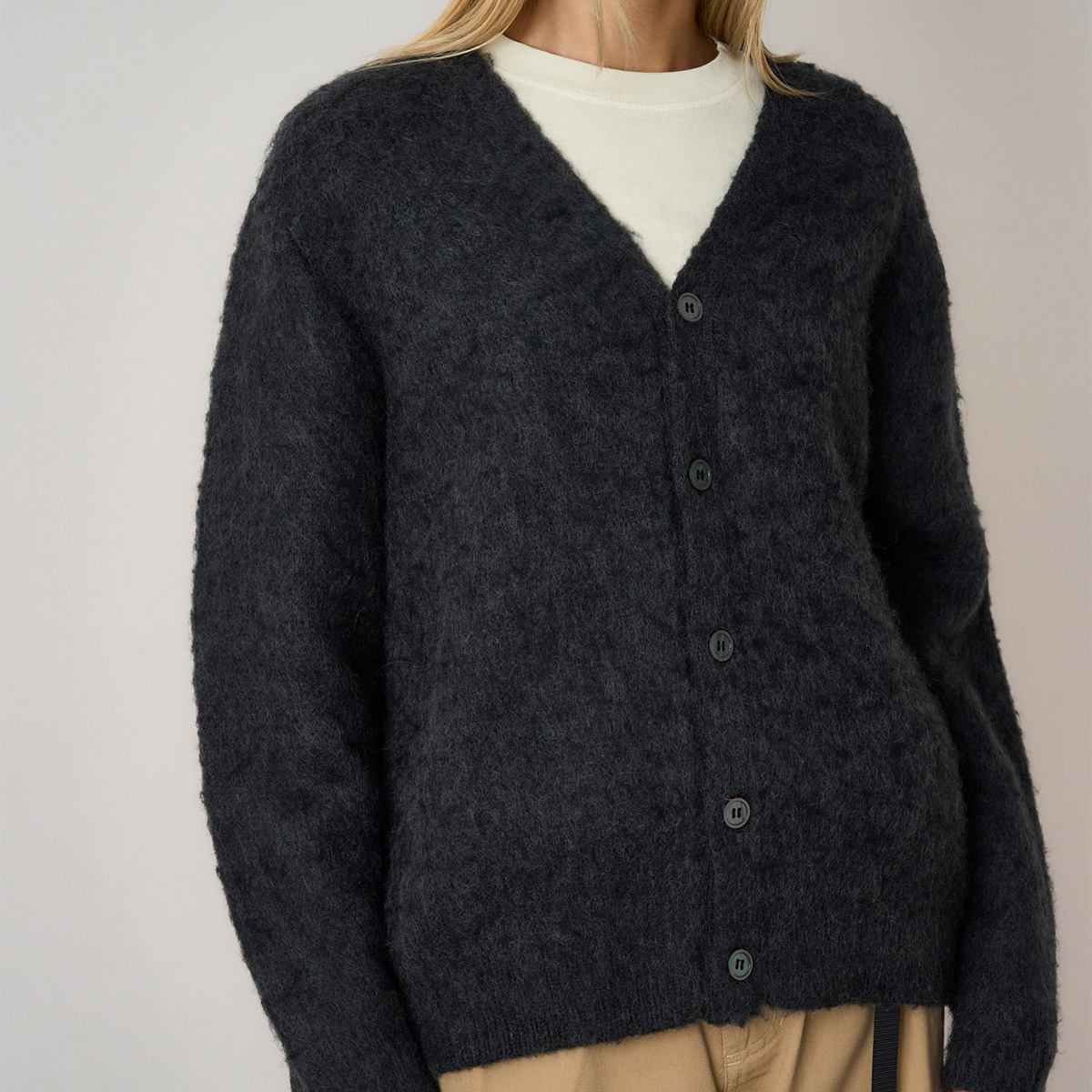 Gramicci Mohair Cardigan Charcoal