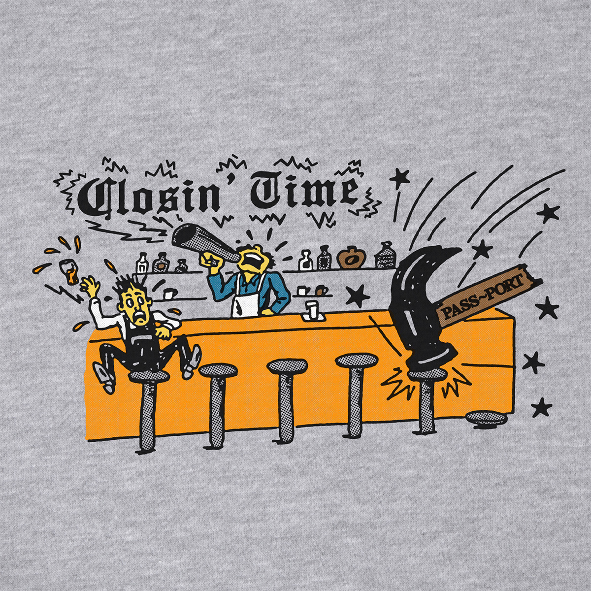 Pass Port Closin' Time Sweater Ash Pass Port Closin' Time Sweater Ash