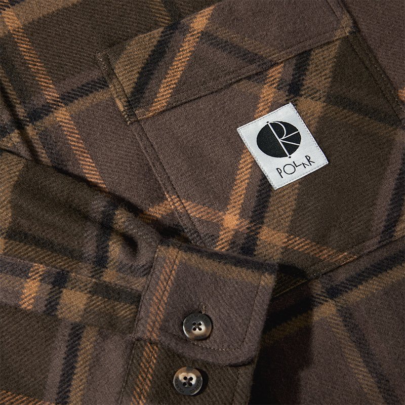 Polar Flannel Mike Longsleeve Shirt Brown / Mauve Polar Flannel Mike Longsleeve Shirt Brown / Mauve