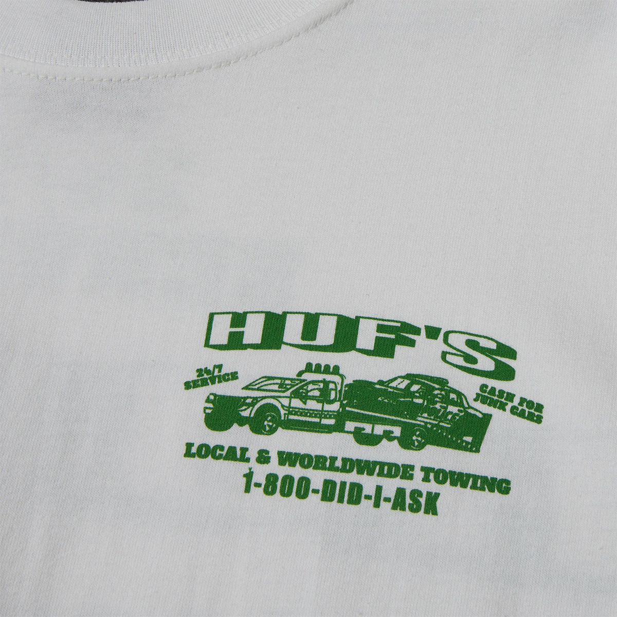 HUF Worldwide Towing Longsleeve T-Shirt White HUF Worldwide Towing Longsleeve T-Shirt White