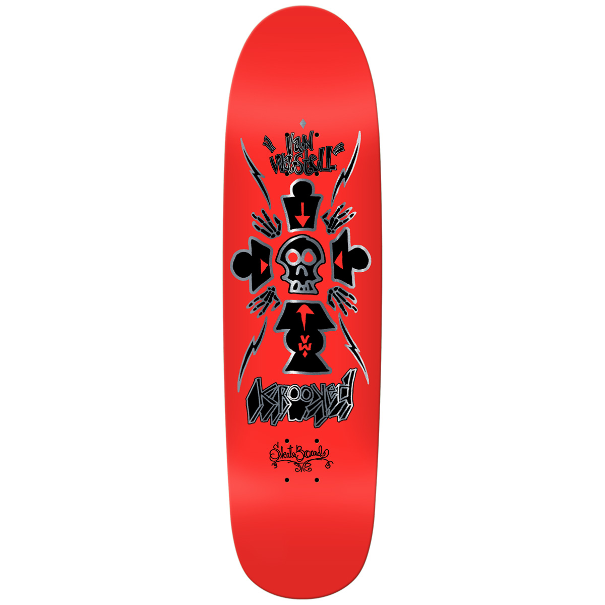 Krooked Wastell Redux Skateboard Deck Red 8.6