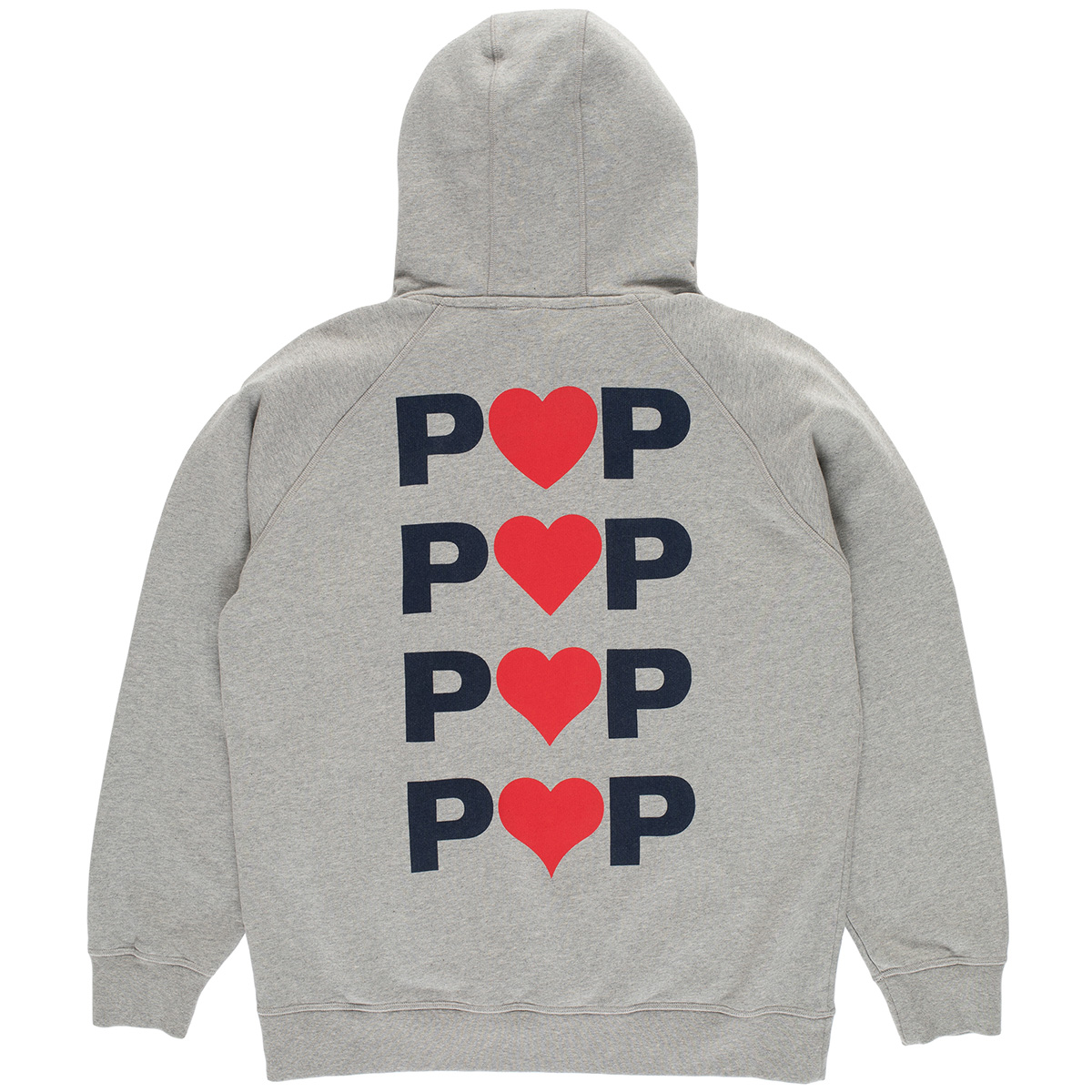 POP Hearts Hooded Sweater Heather Grey