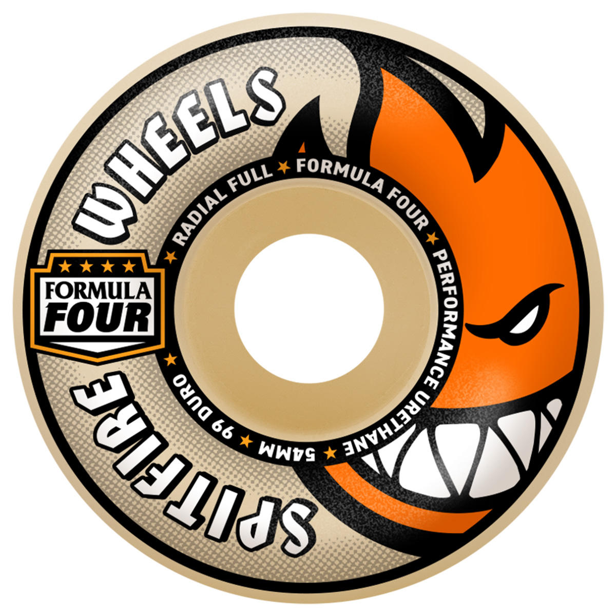 Spitfire Formula Four Radial Full Wheels Natural 99D 54mm Spitfire Formula Four Radial Full Wheels Natural 99D 54mm