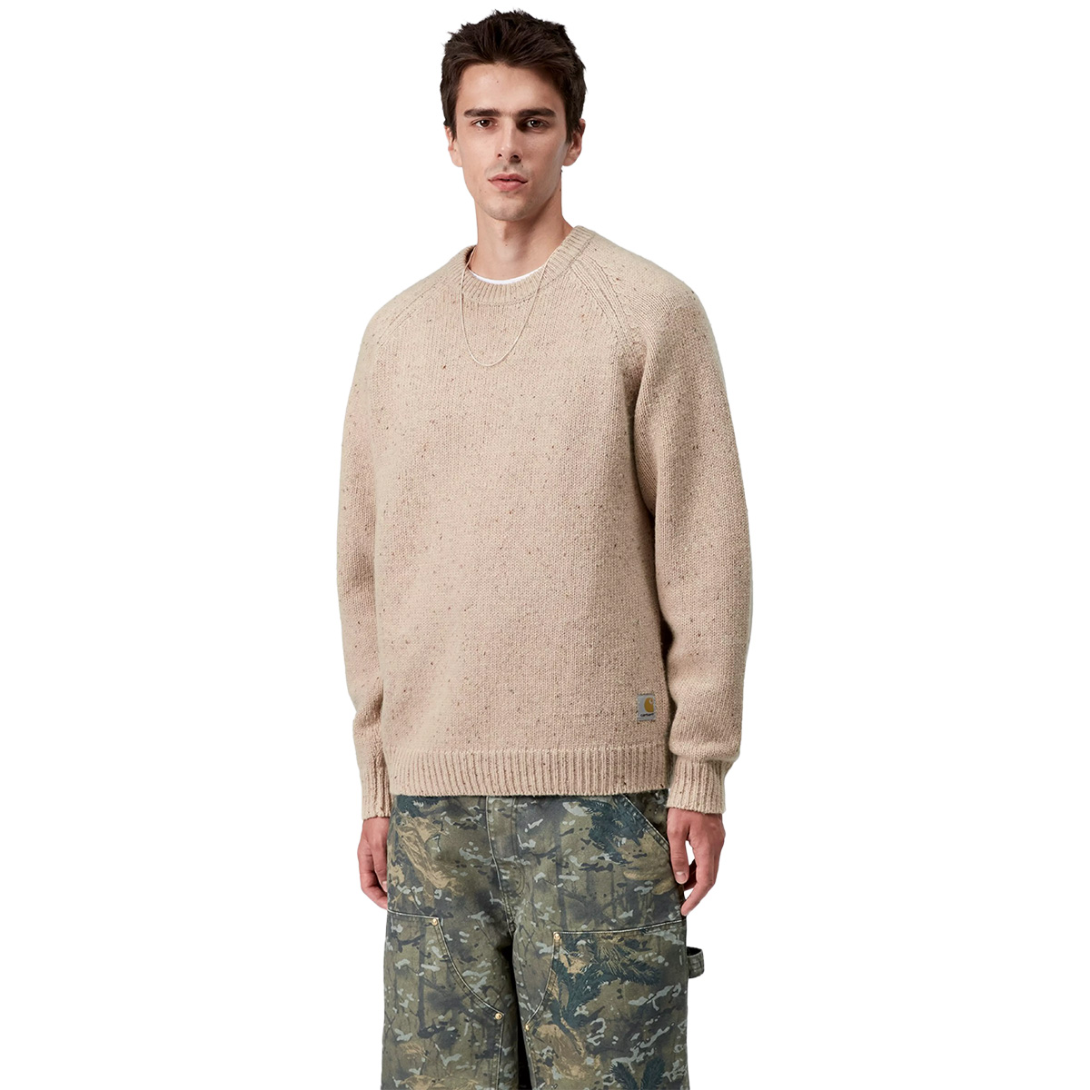 Carhartt WIP Anglistic Sweater Speckled Fleur de Sel