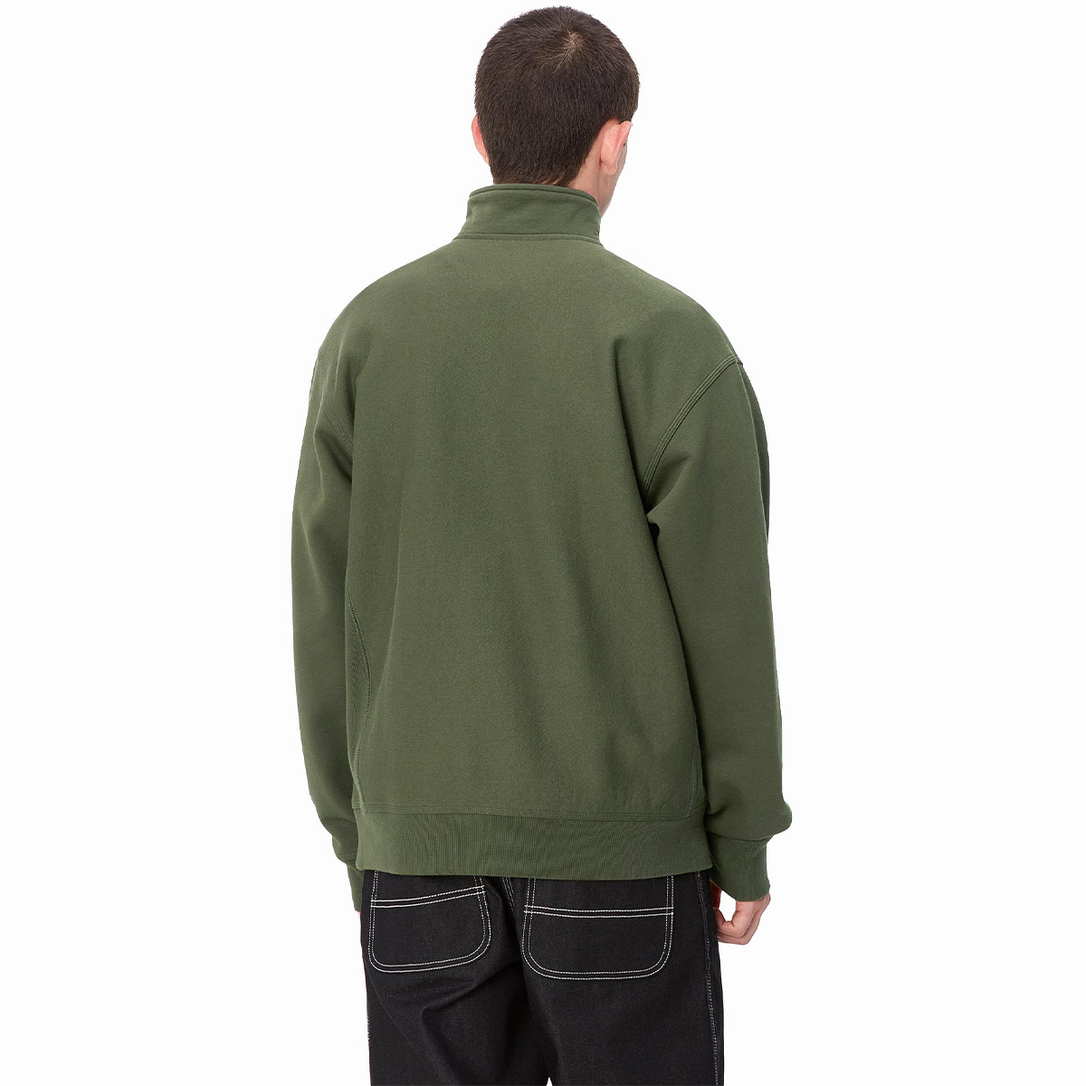 Carhartt WIP Half Zip American Script Sweater Tarragon Carhartt WIP Half Zip American Script Sweater Tarragon