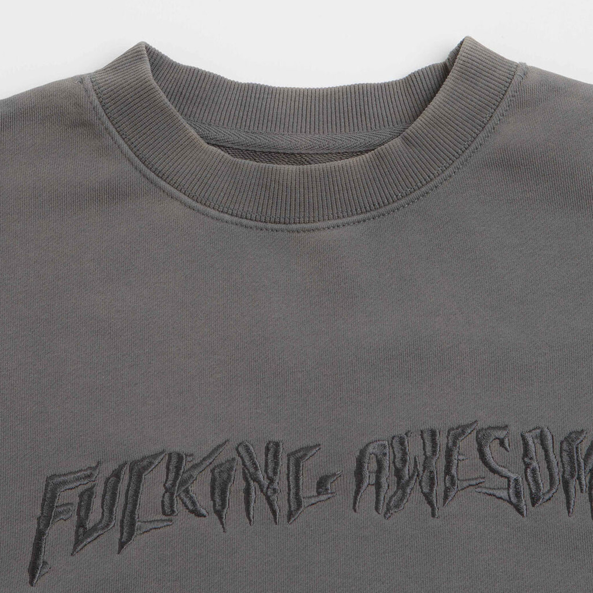 Fucking Awesome Distressed Stamp Crewneck Sweater Black